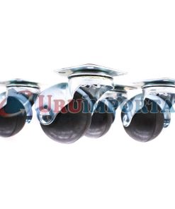 RUEDA GOMA 50MM BASE METAL 4UND LH-1881
