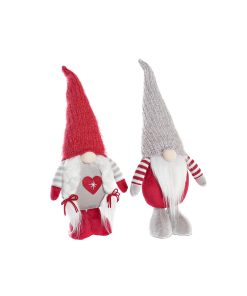 Figura Decorativa DKD Home Decor Navidad Gnomo Poliéster (20 x 9 x 50 cm) (2 Unidades)