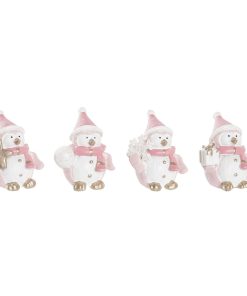 Adorno Navideño DKD Home Decor Resina Muñeco de Nieve (3,5 x 2,5 x 4 cm) (4 Unidades)