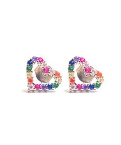 Aretes Cora Rainbow – Plata 950/925