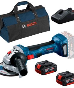 Kit GWS 18V-7 + 2 GBA 18V 4 Ah + Cargador Bosch GAL 18V-40 + Bolsa