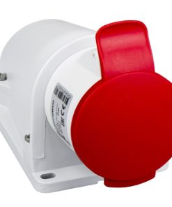 Wall Mounted Angle Industrial Socket with Wander Plug – 4P+N – 32A – 380V – IP44