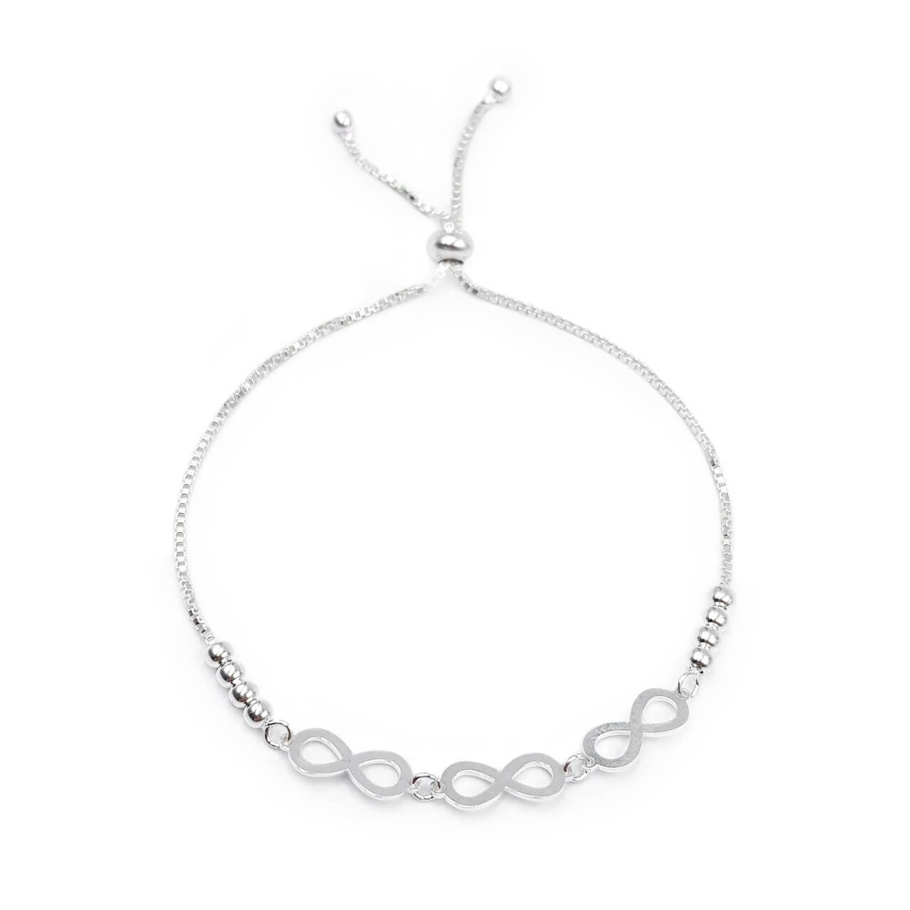 Pulsera Regulable Infinitos – Plata 925/950