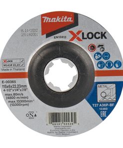 Disco Abrasivo Desbaste Metal 4.5″ x 6 x 22.23mm X-LOCK Makita E-00365