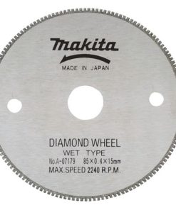 Disco diamantado especializado segmentado para cortadora de Vidrio 3-3/8 85 x 15 mm. Makita A-07179