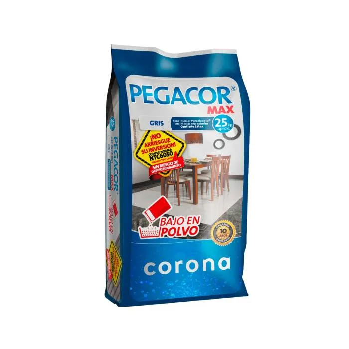 PEGACOR MAX GRIS x 25 Kg. CORONA
