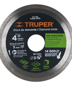 11578 DISCO D/ DIAMANTE 4″ X 1.7 MM RIN CONTINUO TRUPER