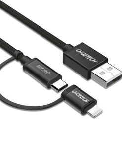Cable Choetech USB  a Lightning/Micro USB, 1.8 Metros, IP0029